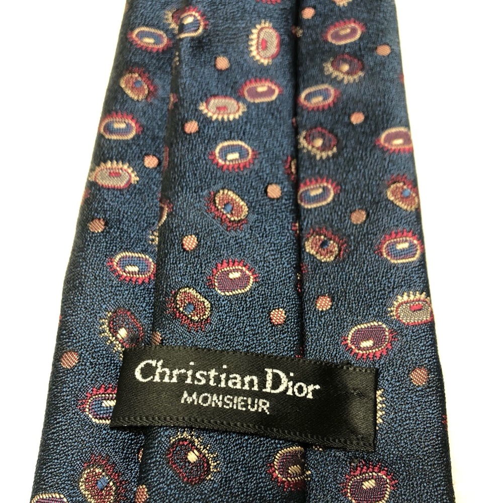 Christian Dior Monsier Line Navy Men’s Neck Tie - Picture 3 of 7